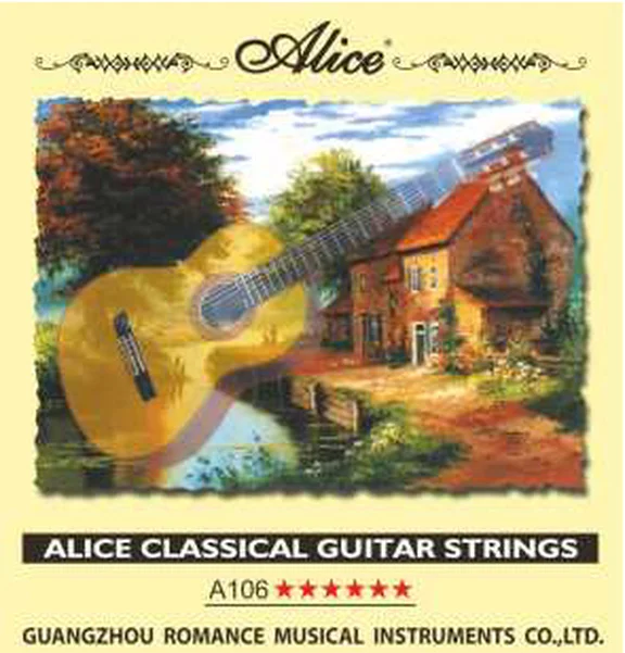 Alice AC106-H Струны для классической гитары, чистый нейлон - посеребренная медь, сильное натяжени