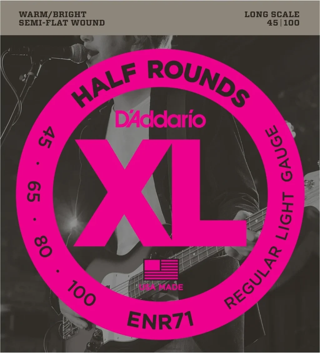 D'Addario ENR71 Half Rounds Комплект струн для бас-гитары, Regular Light, 45-100, фото №2