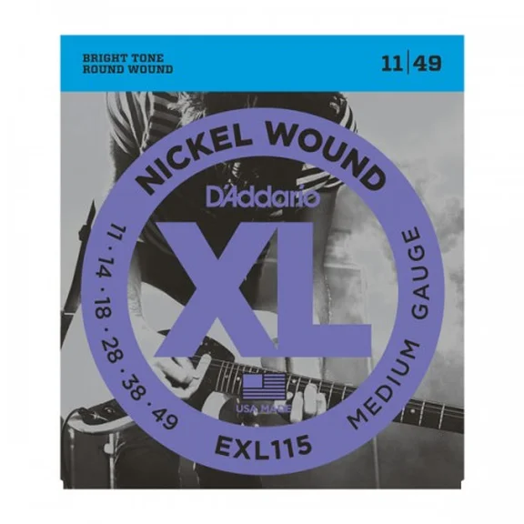 D`Addario EXL115  NICKEL WOUND Струны для электрогитары Blues/Jazz Rock 11-49 - 0