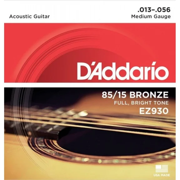 D'Addario EZ930 - струны для акустической гитары, бронза 85/15, Medium 13-56 - 0