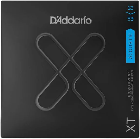 D'Addario XTABR1253 XT Комплект струн для акустической гитары 12-53 - 0