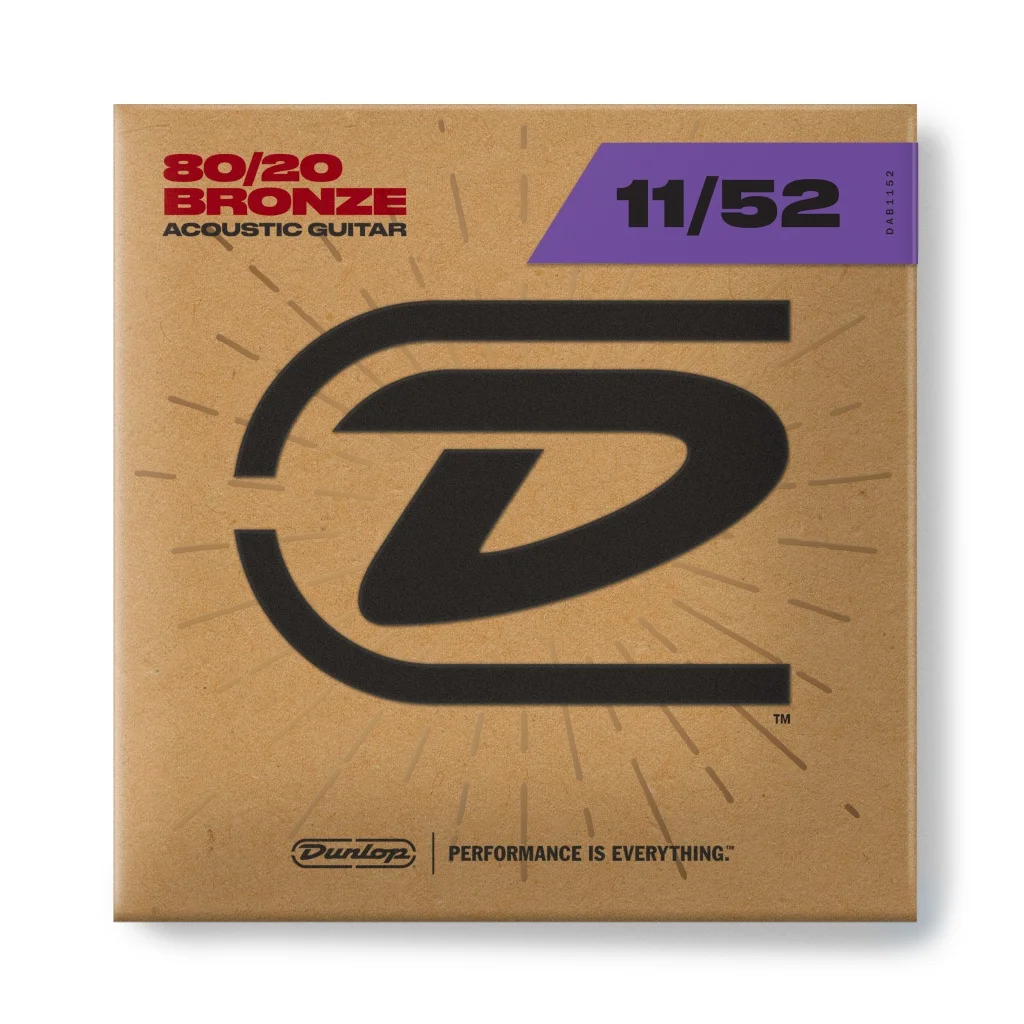 Dunlop DAB1152 Комплект струн для акустической гитары, бронза 80/20, Medium Light, 11-52, фото №1