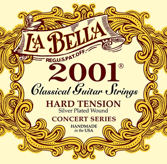 La Bella 2001H 2001 Hard Комплект струн для классической гитары, сильное натяжение, посе