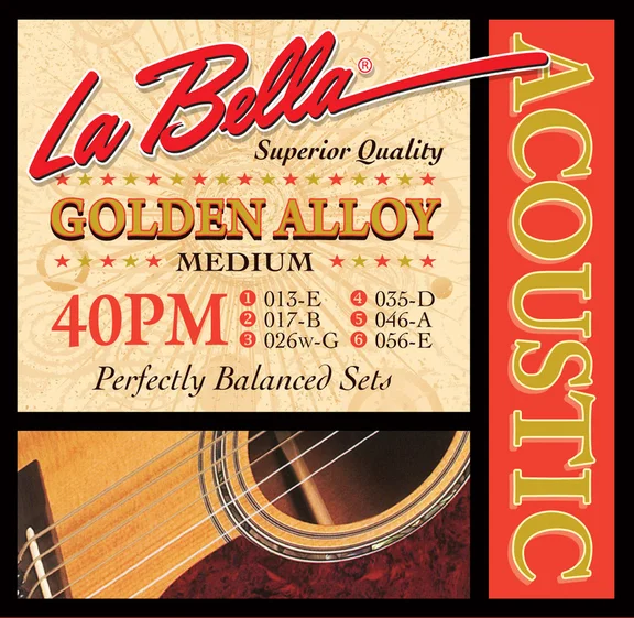 La Bella 40PM Medium Струны для акустической гитары - 1