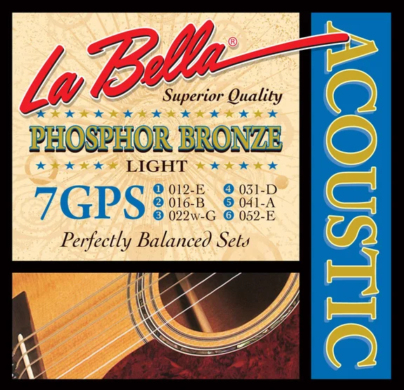 La Bella 7GPS Комплект струн для акустической гитары 12-52 - 1