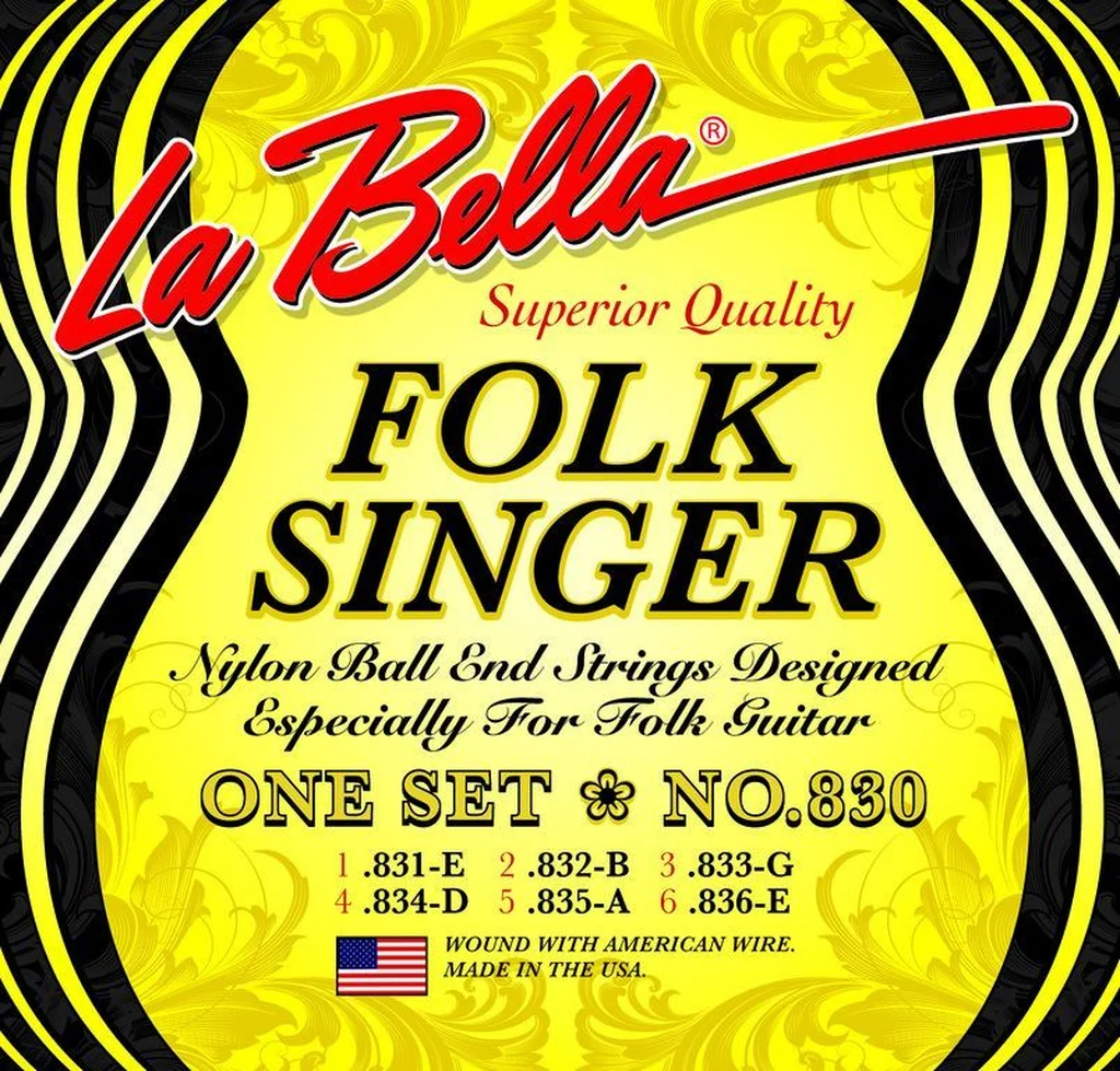 La Bella 830 Folksinger Комплект струн для классической гитары с наконечником "шарик"., фото №3