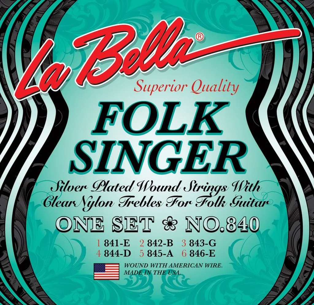 La Bella 840 Folksinger Комплект струн для классической гитары с наконечником "шарик"., фото №2