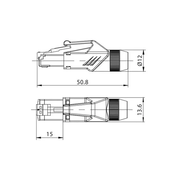 ROXTONE RJ45C5E-PH-BK Ethernet Разъем RJ45(часть A) CAT5e - 3